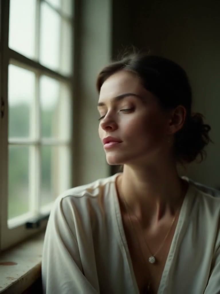 MiniMax H3 output: a portrait first frame animated with a breath and a small smile