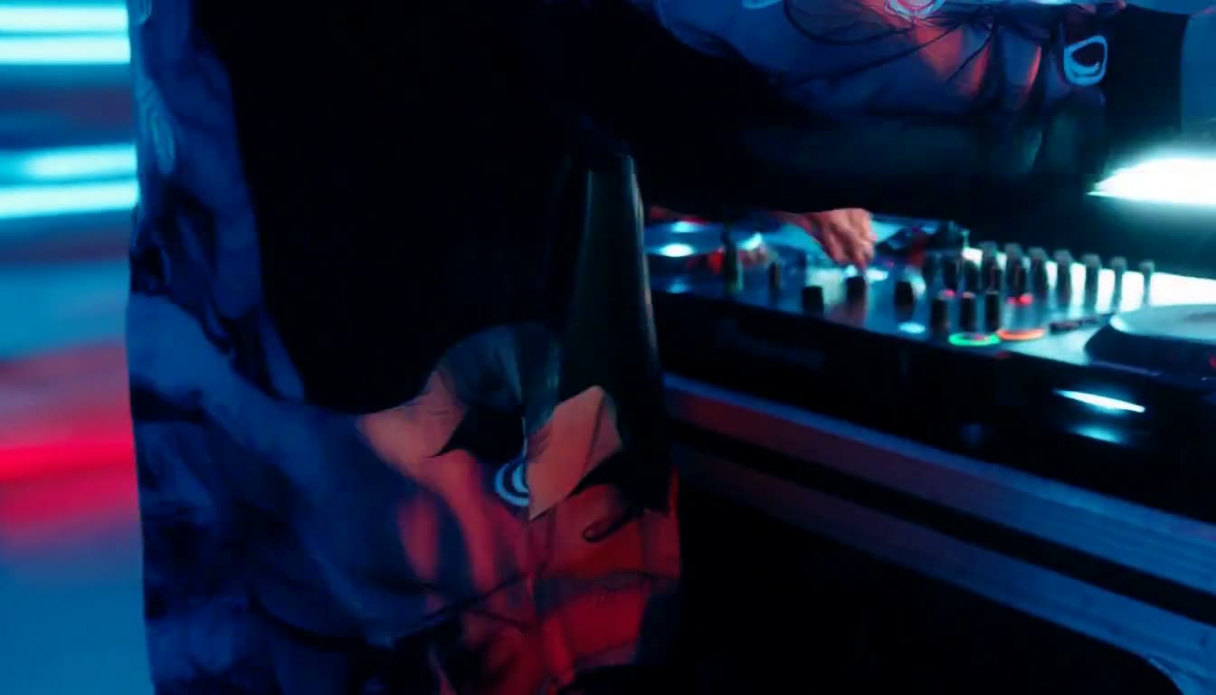 MiniMax H3 AI video example showing a stylish individual performing a dance routine in a futuristic setting